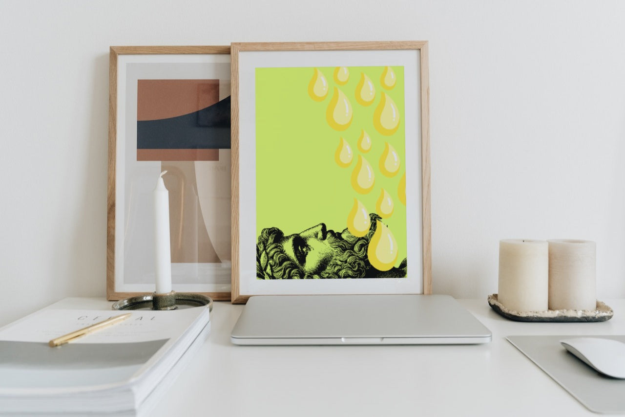 'Raining Gold' print