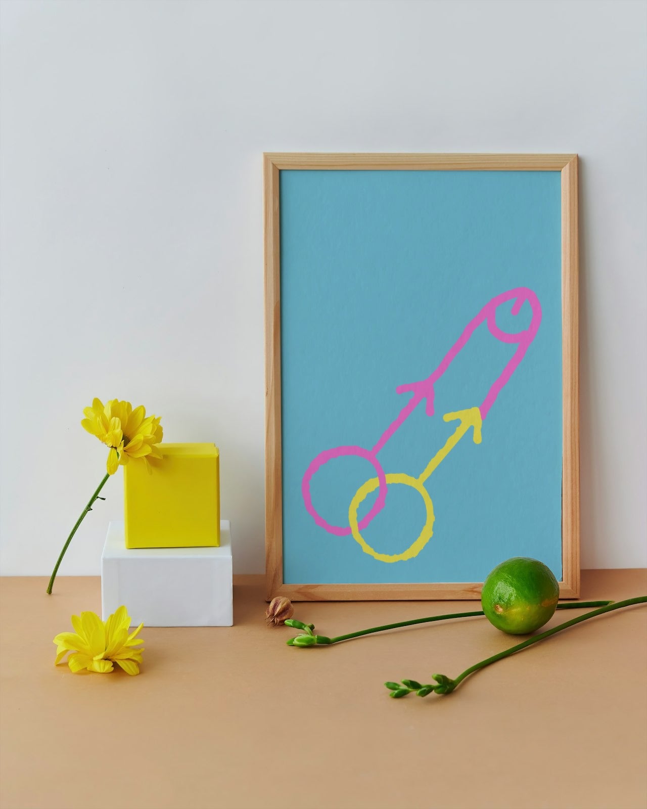 'Penis Graffiti' print